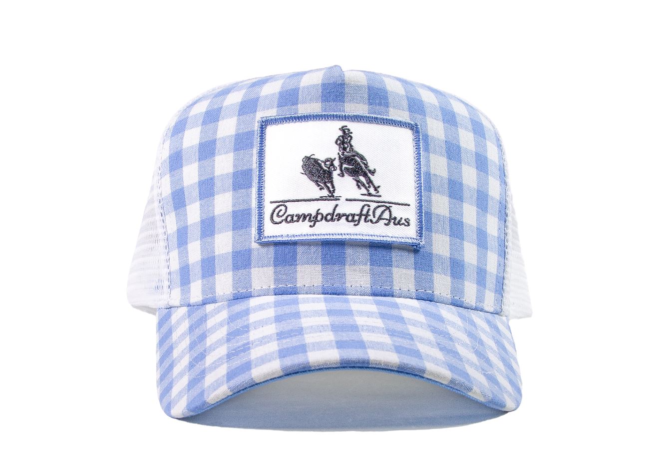 Blue Check CampdraftAus Vintage Cap